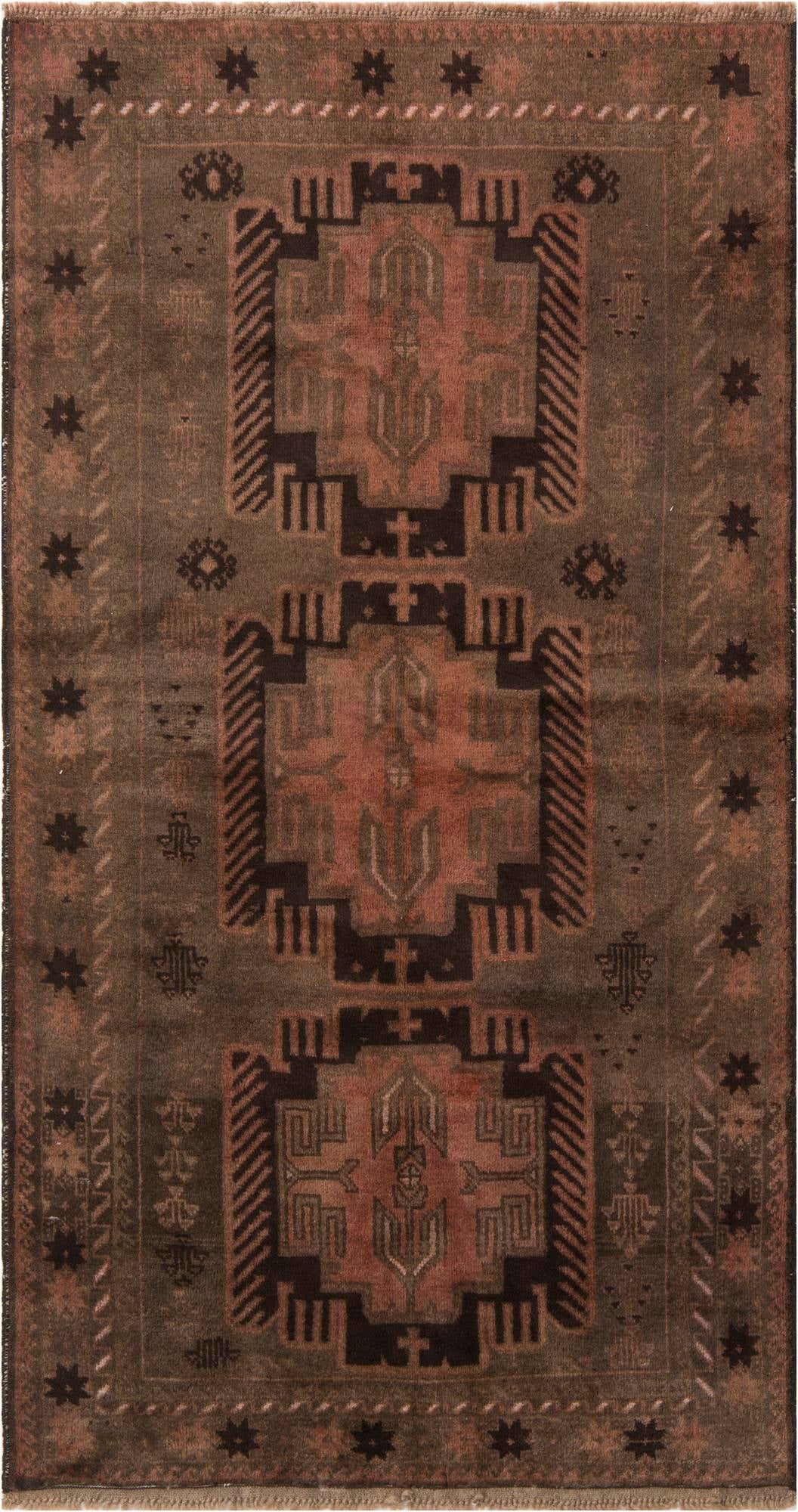 3' 7 x 6' 9 Hand Knotted Ultra Vintage Persian Wool Rug
