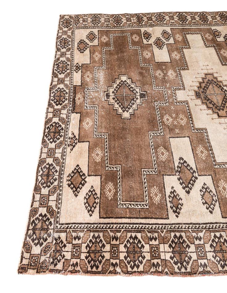 Detail image of 7' 1 x 10' 6 Hand Knotted Ultra Vintage Persian Wool Rug