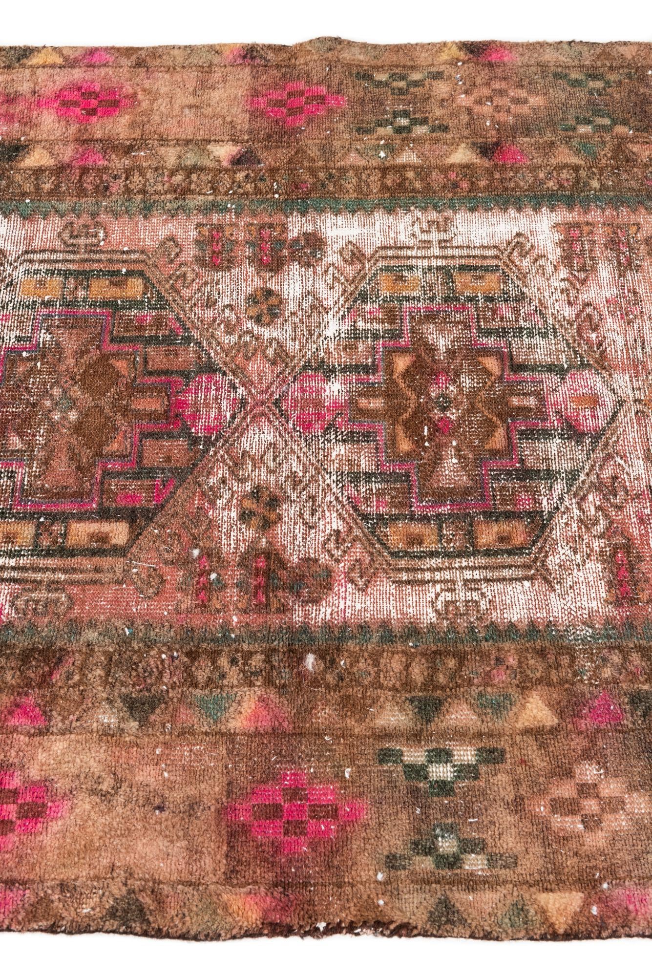 3' 6 x 6' 4 Hand Knotted Ultra Vintage Persian Wool Rug