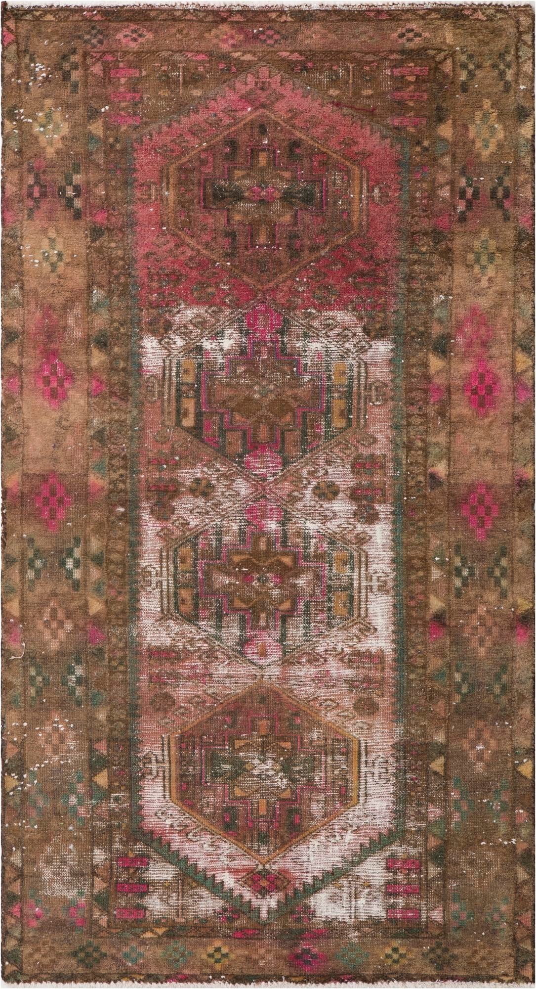 3' 6 x 6' 4 Hand Knotted Ultra Vintage Persian Wool Rug