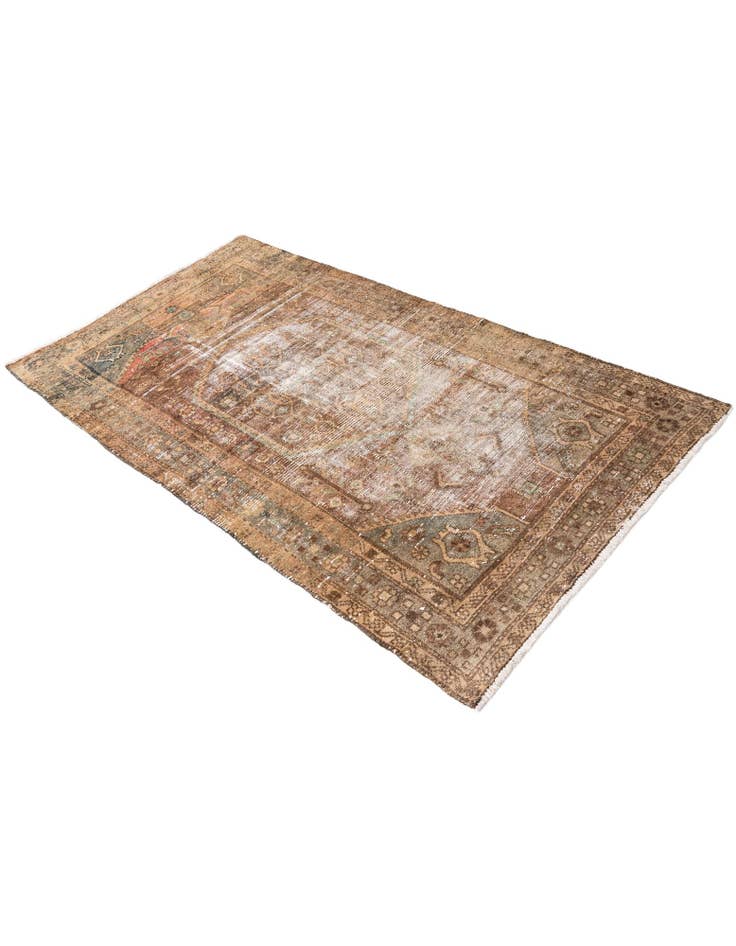 Detailansicht von 105cm x 190cm Handgeknüpft Ultra Vintage Persisch Wolle Teppich