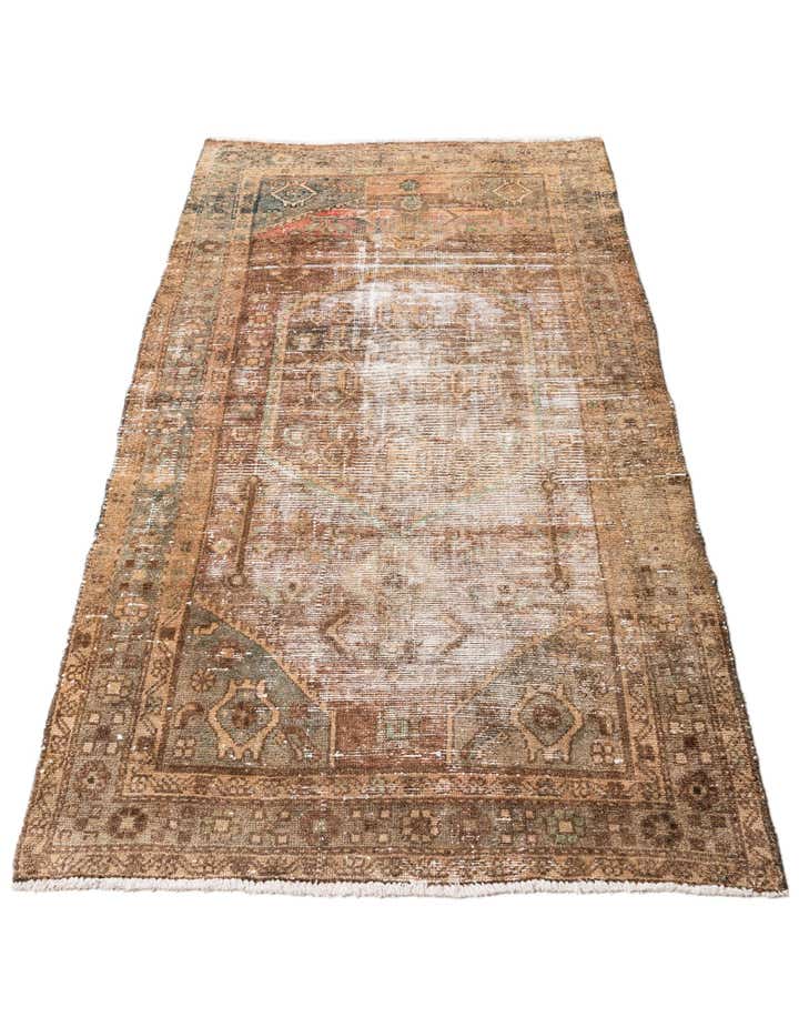 105cm x 190cm Handgeknüpft Ultra Vintage Persisch Wolle Teppich