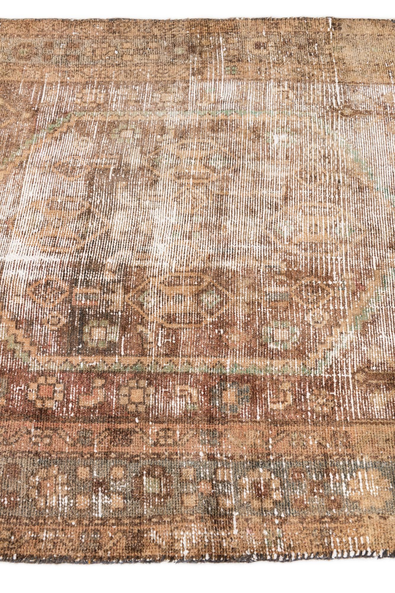 3' 6 x 6' 3 Hand Knotted Ultra Vintage Persian Wool Rug