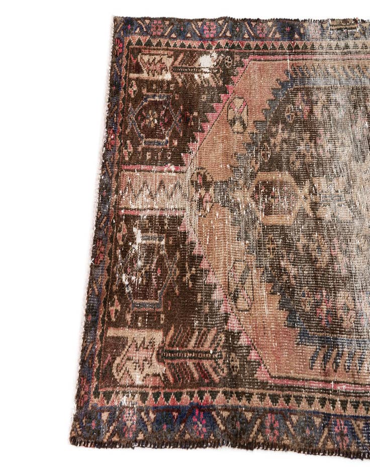 Detail image of 3' 2 x 5' 10  Hand Knotted Ultra Vintage Persian Wool Rug