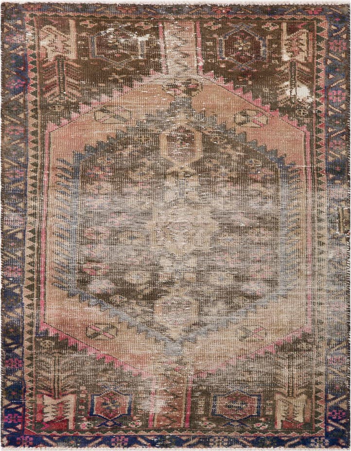  3' 2 x 5' 10  Hand Knotted Ultra Vintage Persian W...