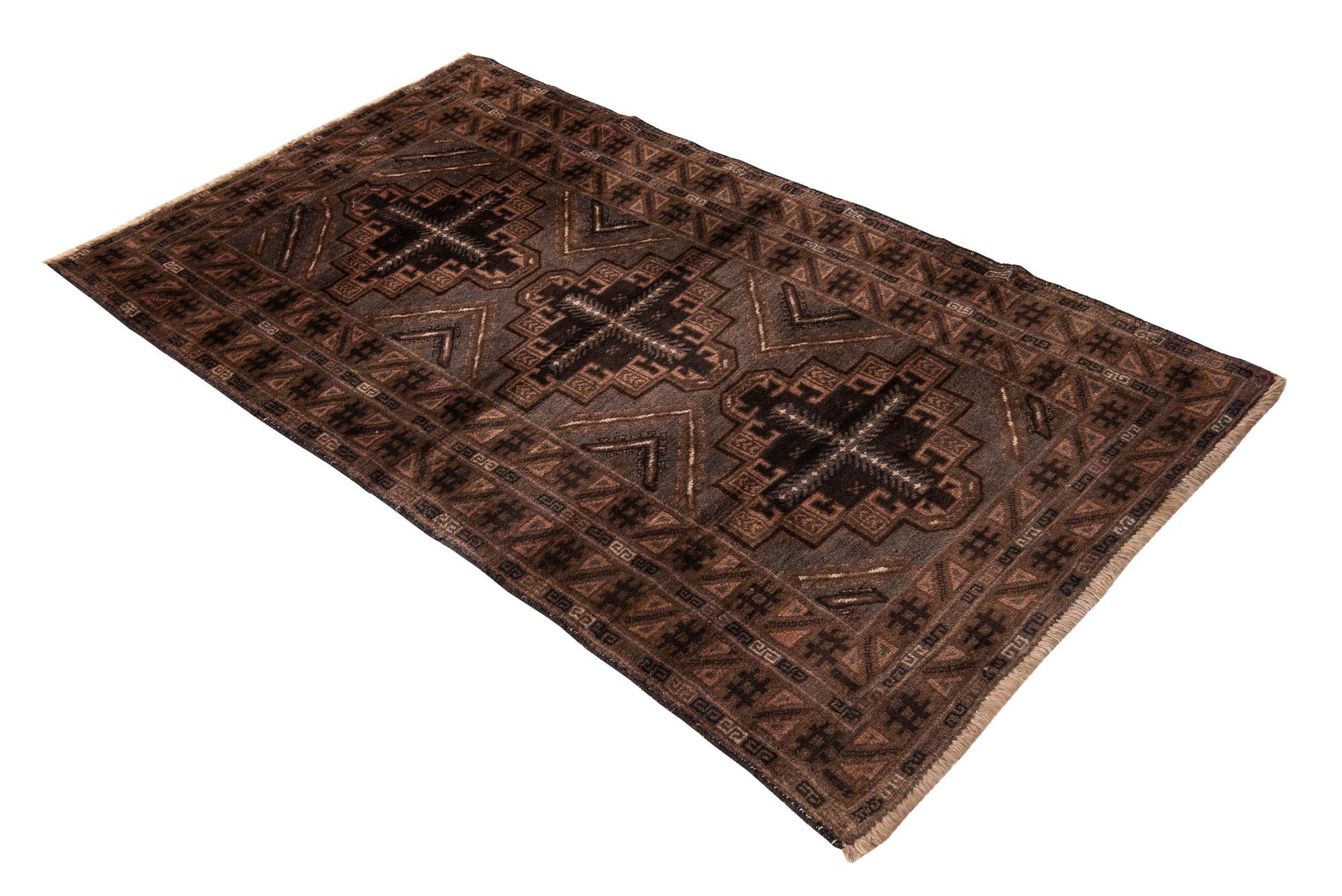 3' 6 x 6' 3 Hand Knotted Ultra Vintage Persian Wool Rug