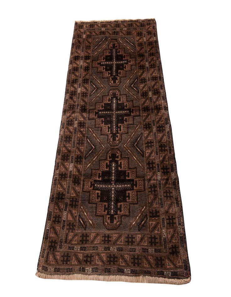 Detail image of 3' 6 x 6' 3  Hand Knotted Ultra Vintage Persian Wool Rug