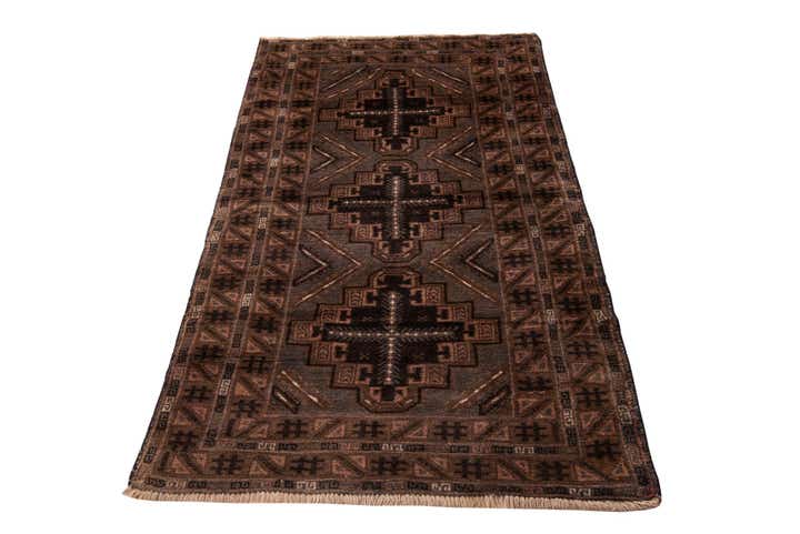 105cm x 190cm Handgeknüpft Ultra Vintage Persisch Wolle Teppich