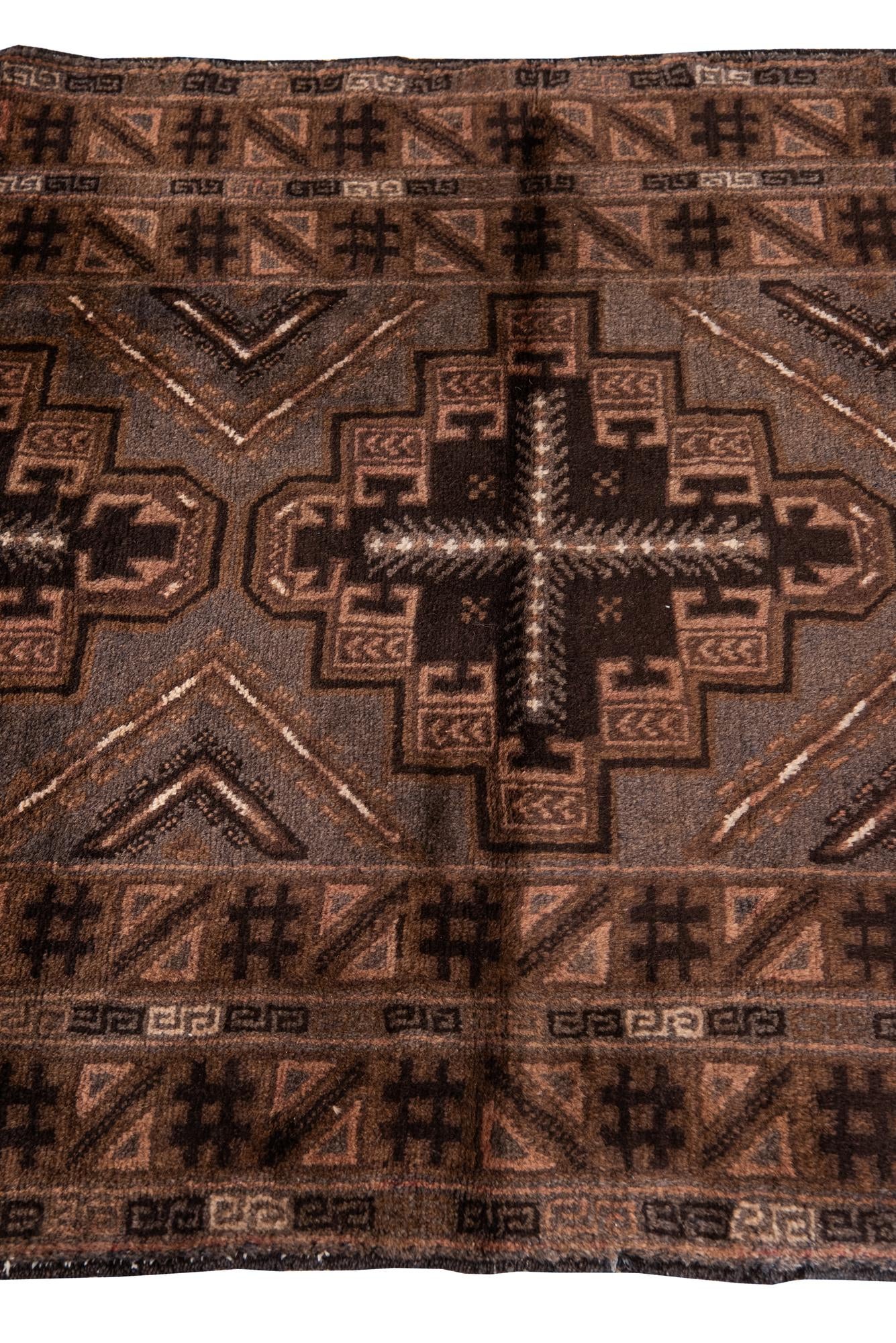 3' 6 x 6' 3 Hand Knotted Ultra Vintage Persian Wool Rug