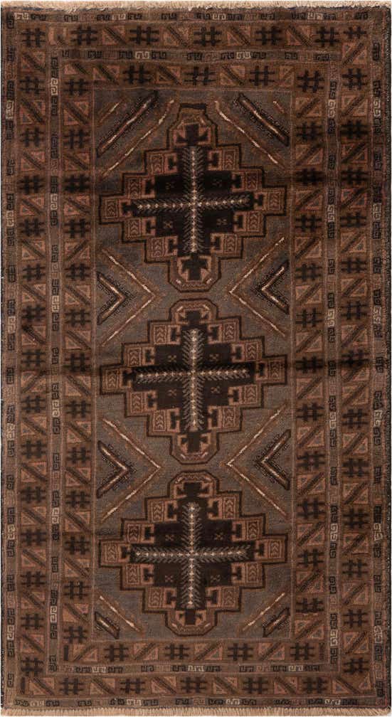 105cm x 190cm Handgeknüpft Ultra Vintage Persisch Wolle Teppich