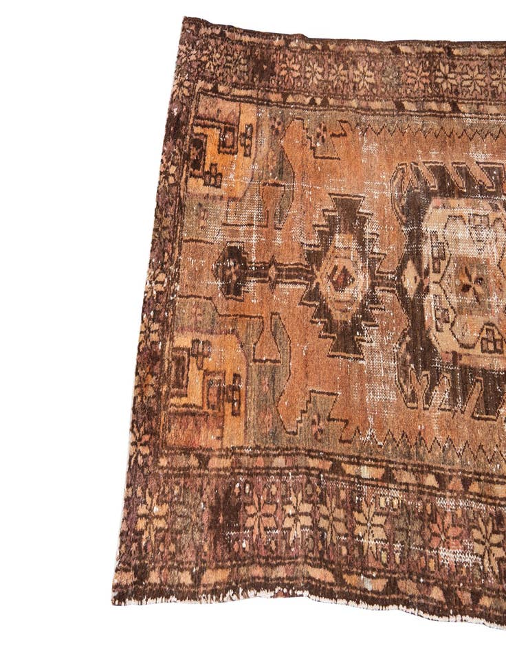 Detail image of 3' 4 x 5'  Hand Knotted Ultra Vintage Persian Wool Rug