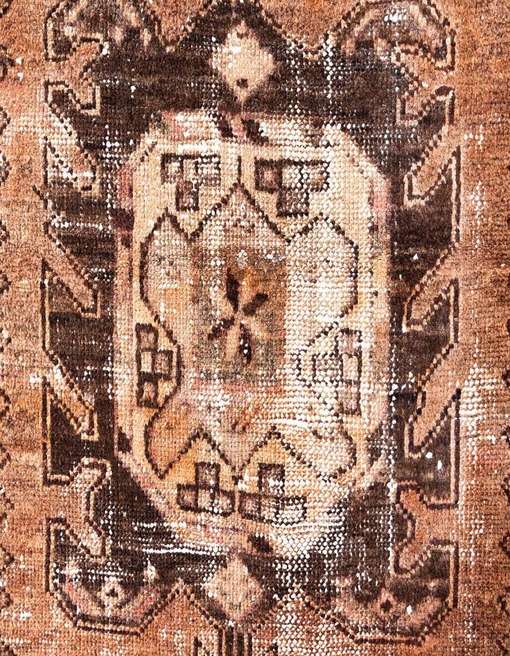 Detail image of 3' 4 x 5'  Hand Knotted Ultra Vintage Persian Wool Rug