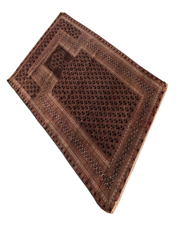 Detail image of 3' 2 x 4' 10  Hand Knotted Ultra Vintage Persian Wool Rug