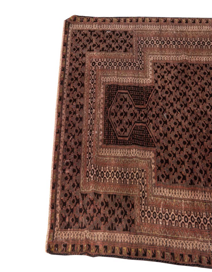 Detail image of 3' 2 x 4' 10  Hand Knotted Ultra Vintage Persian Wool Rug