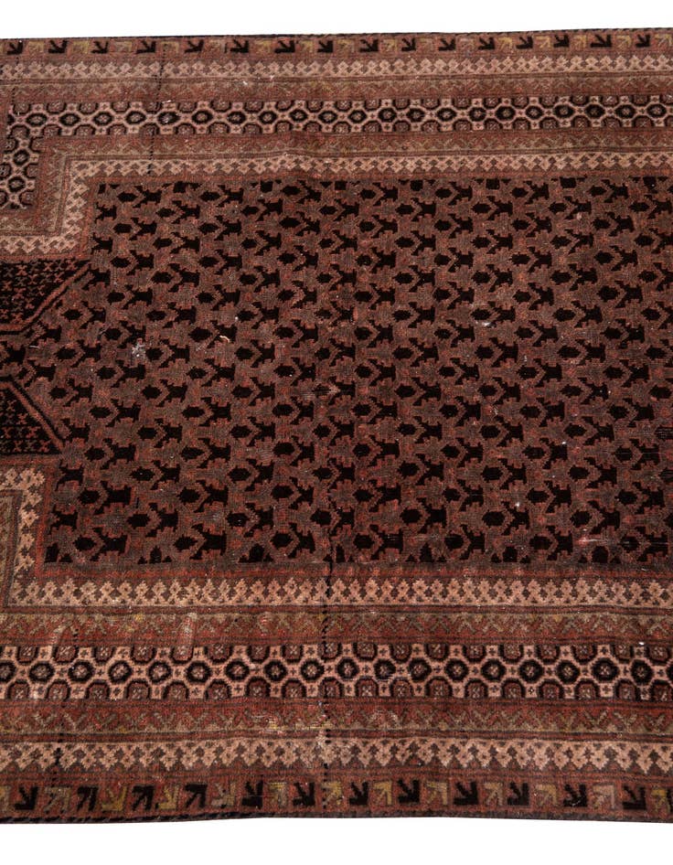 Detail image of 3' 2 x 4' 10  Hand Knotted Ultra Vintage Persian Wool Rug