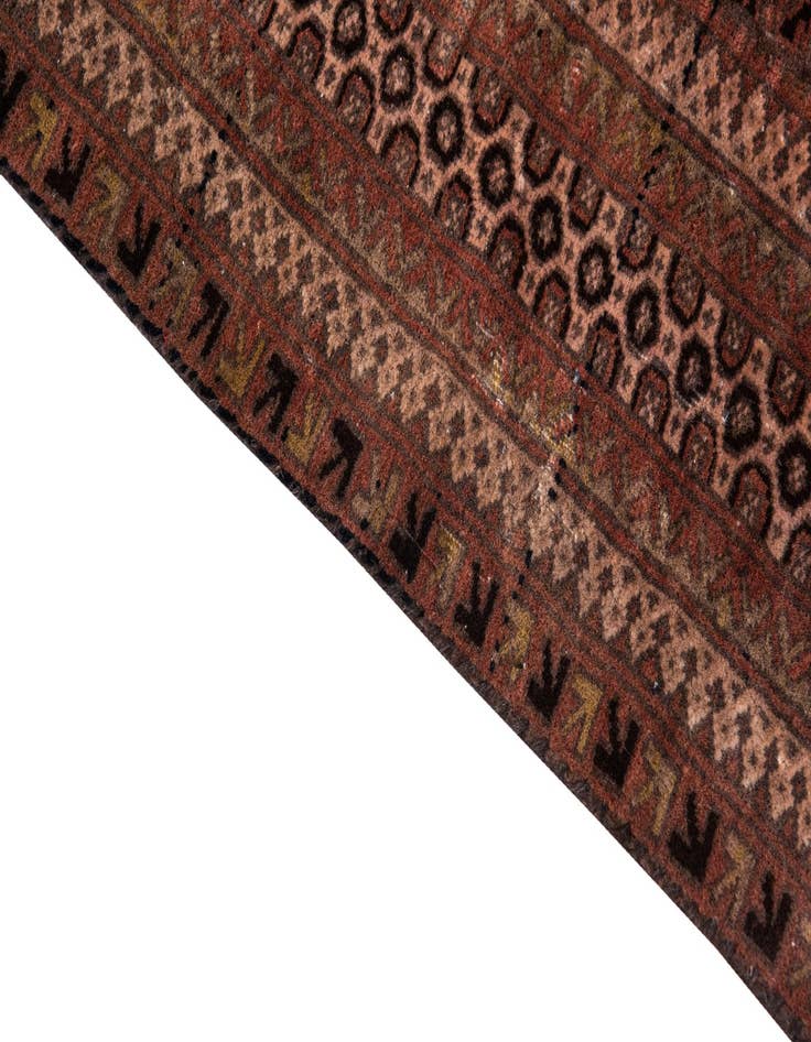 Detail image of 3' 2 x 4' 10  Hand Knotted Ultra Vintage Persian Wool Rug