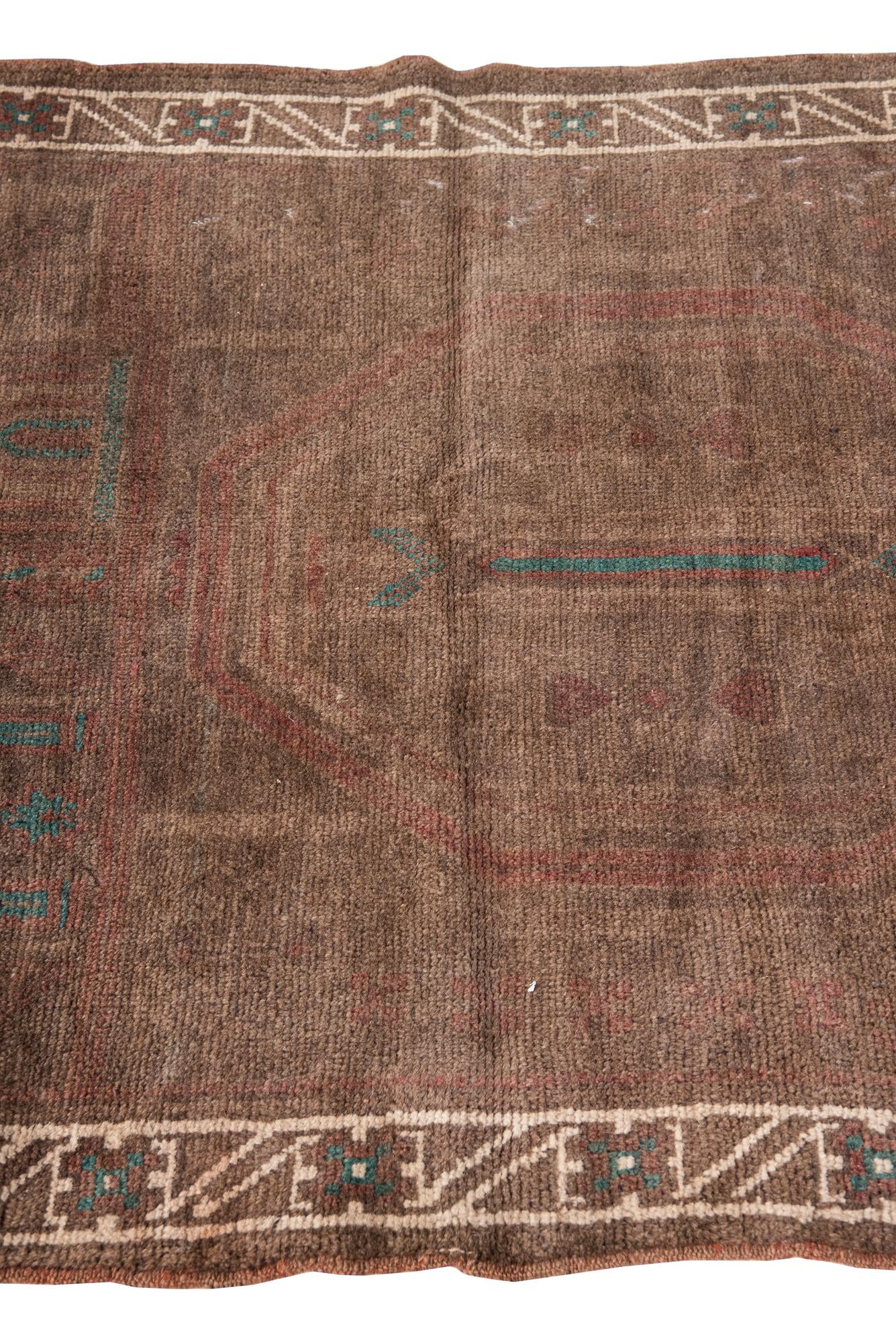 3' 5 x 4' 6 Hand Knotted Ultra Vintage Persian Wool Rug
