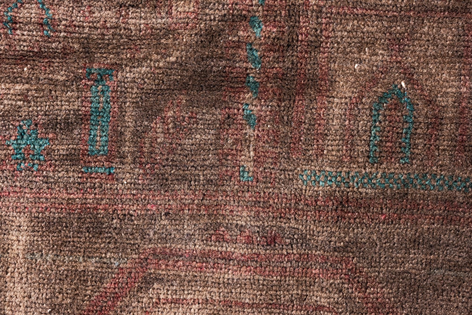 3' 5 x 4' 6 Hand Knotted Ultra Vintage Persian Wool Rug