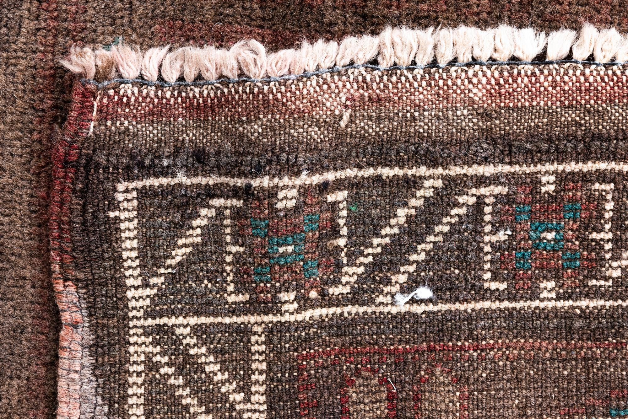 3' 5 x 4' 6 Hand Knotted Ultra Vintage Persian Wool Rug