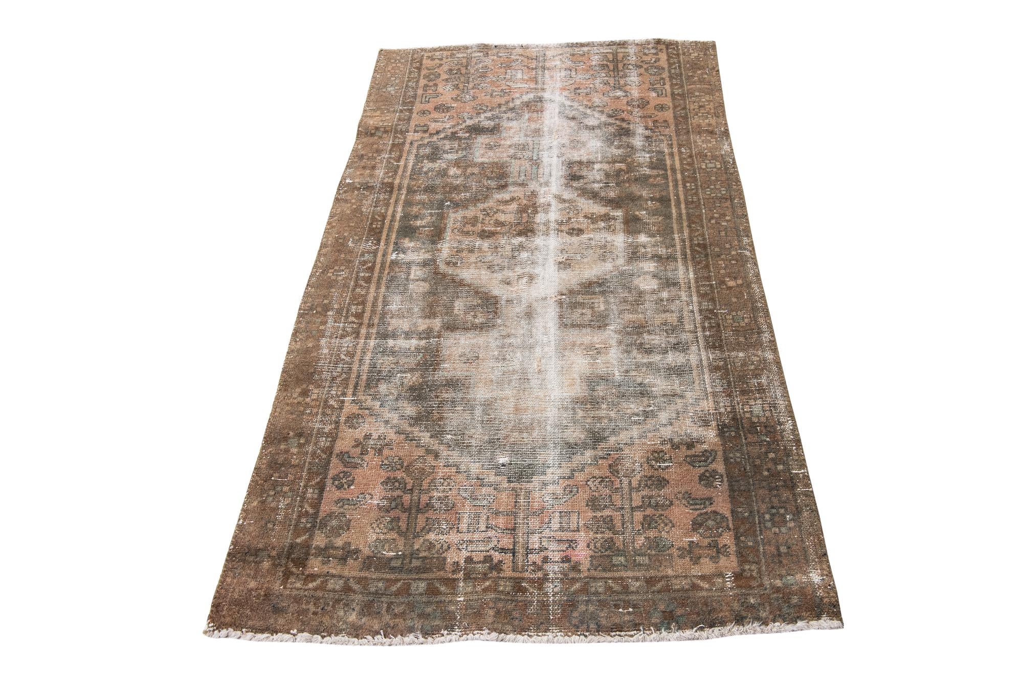 3' 5 x 6' 1 Hand Knotted Ultra Vintage Persian Wool Rug