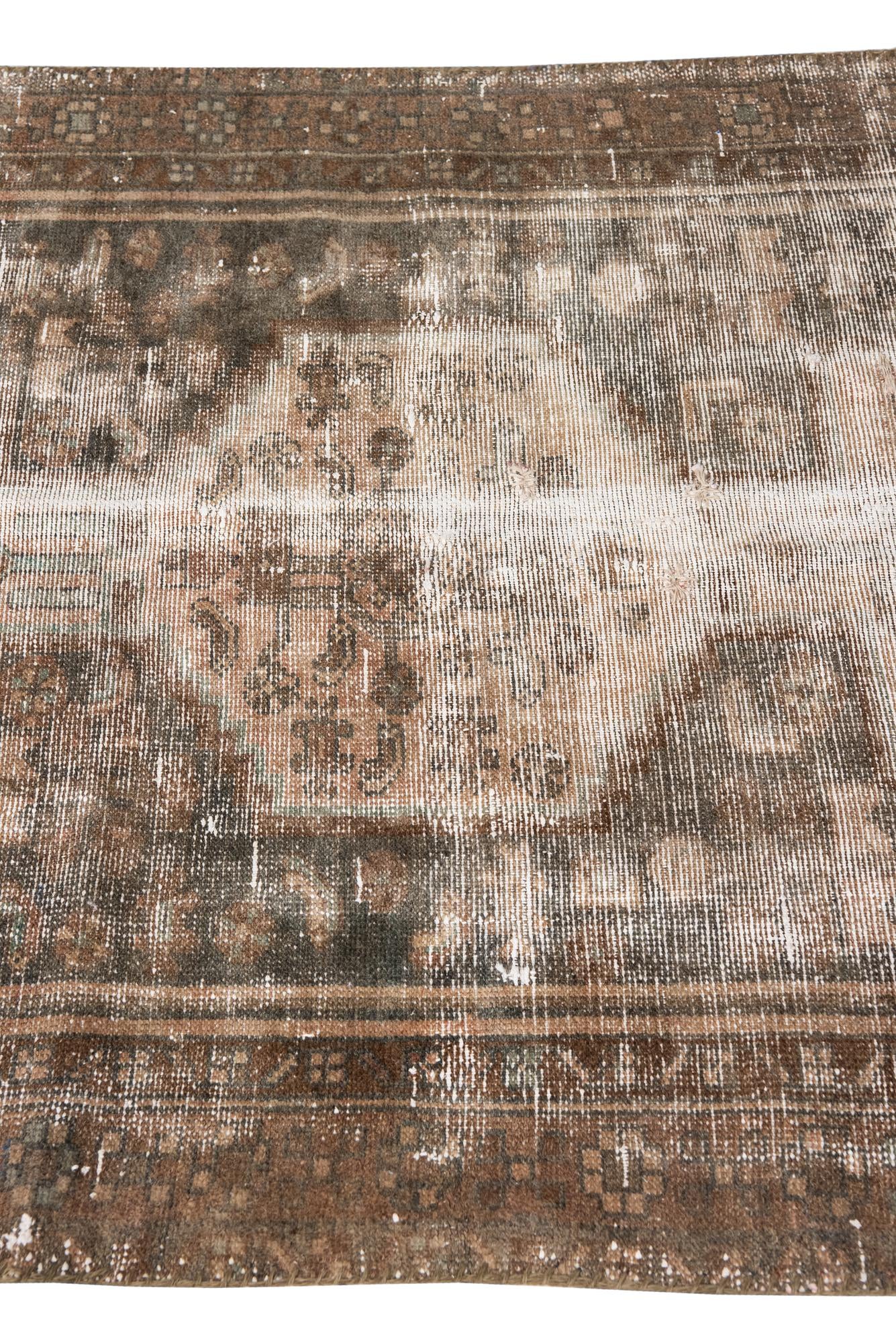 3' 5 x 6' 1 Hand Knotted Ultra Vintage Persian Wool Rug