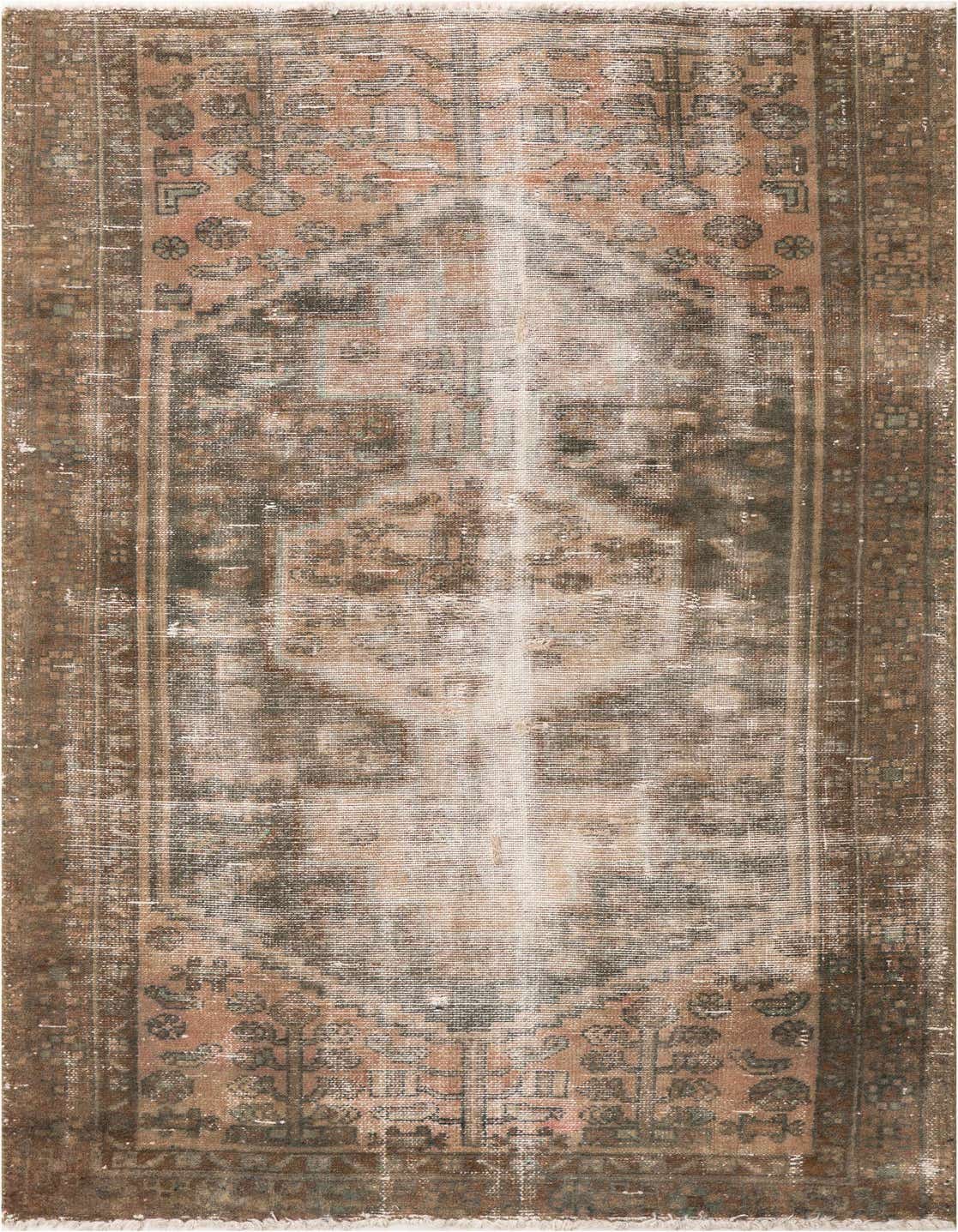 Primary image 3' 5 x 6' 1  Hand Knotted Ultra Vintage Persian Wool Rug