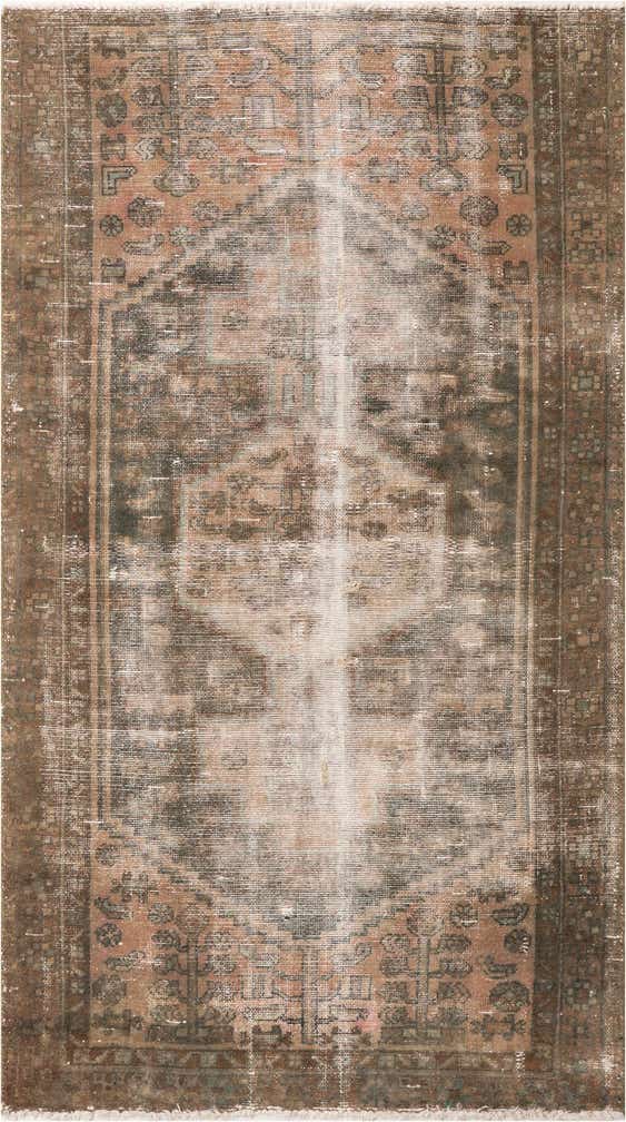 3' 5 x 6' 1 Hand Knotted Ultra Vintage Persian Wool Rug