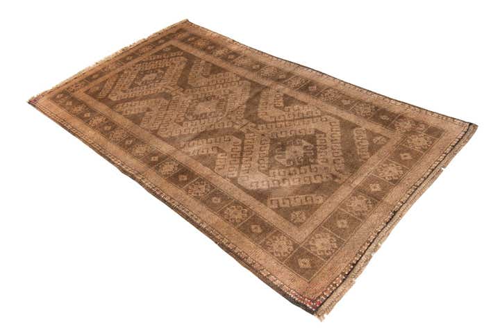 3' 5 x 6' 3 Hand Knotted Ultra Vintage Persian Wool Rug