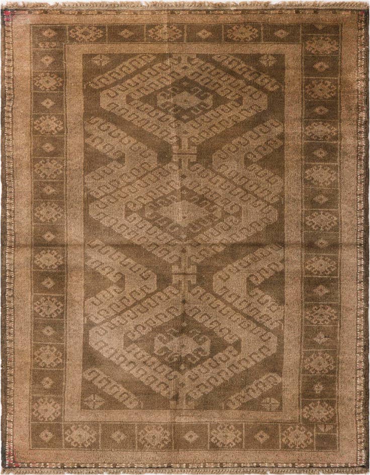 Detail image of 3' 5 x 6' 3 Hand Knotted Ultra Vintage Persian Wool Rug