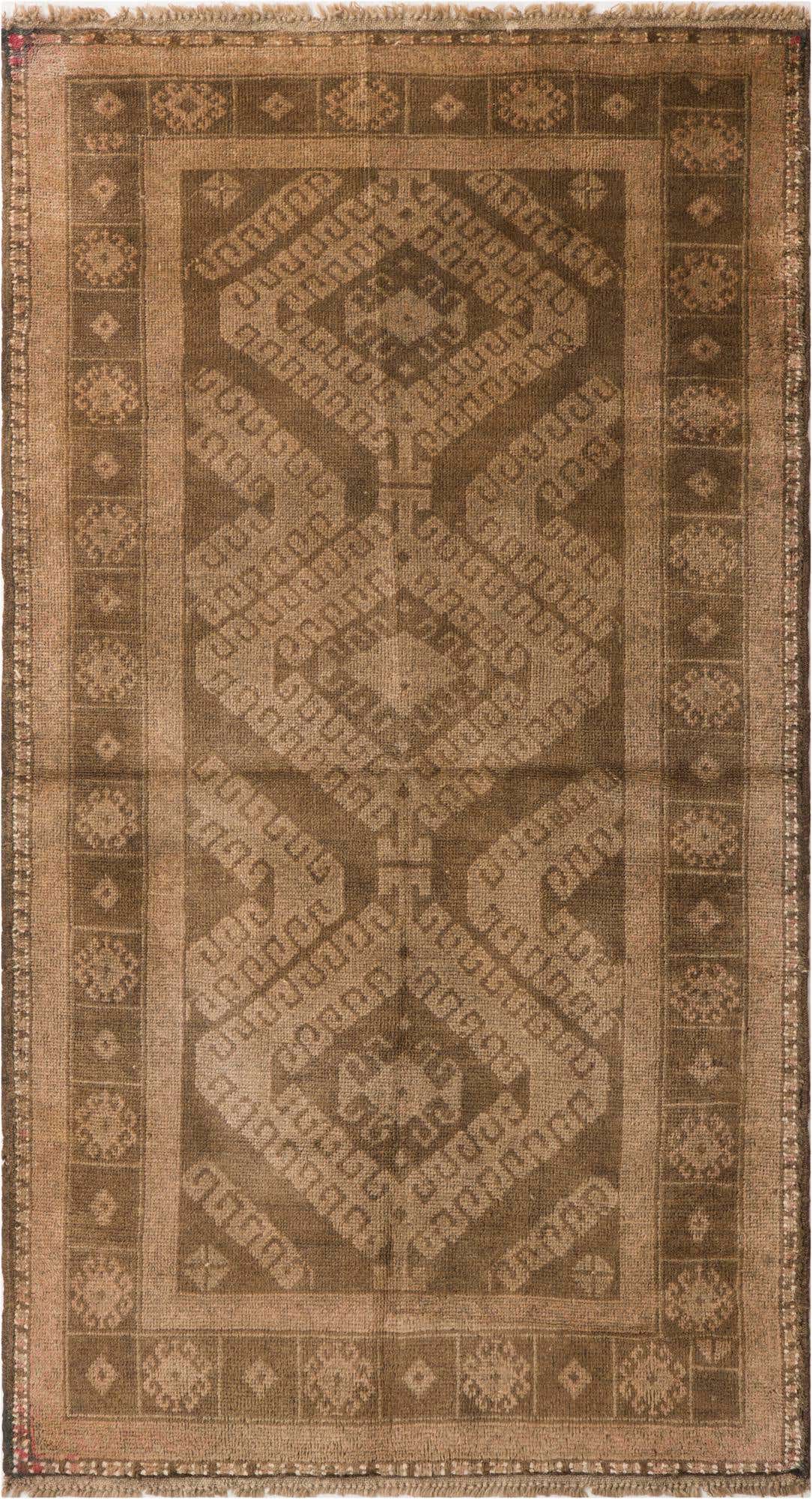 3' 5 x 6' 3 Hand Knotted Ultra Vintage Persian Wool Rug