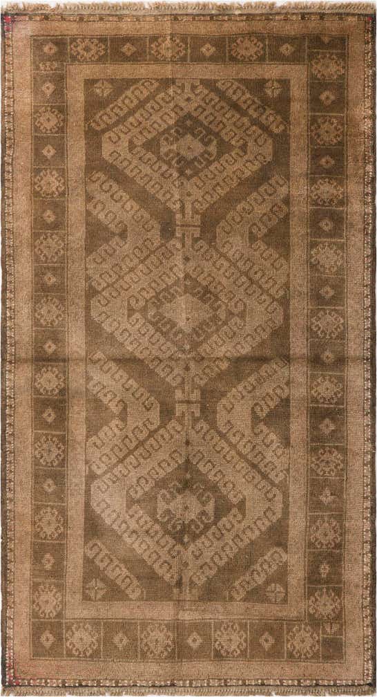 3' 5 x 6' 3 Hand Knotted Ultra Vintage Persian Wool Rug