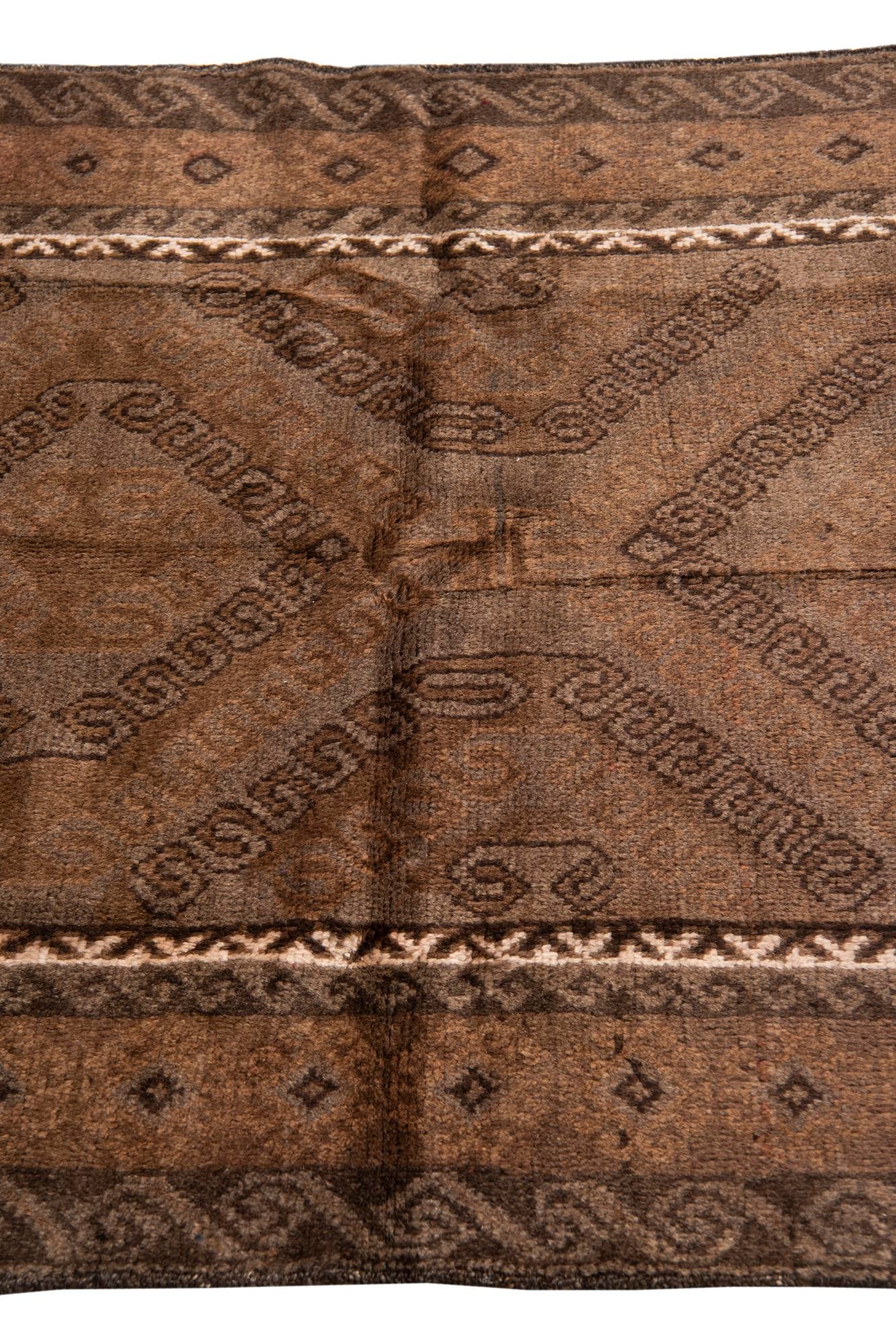 3' 8 x 6' 4 Hand Knotted Ultra Vintage Persian Wool Rug