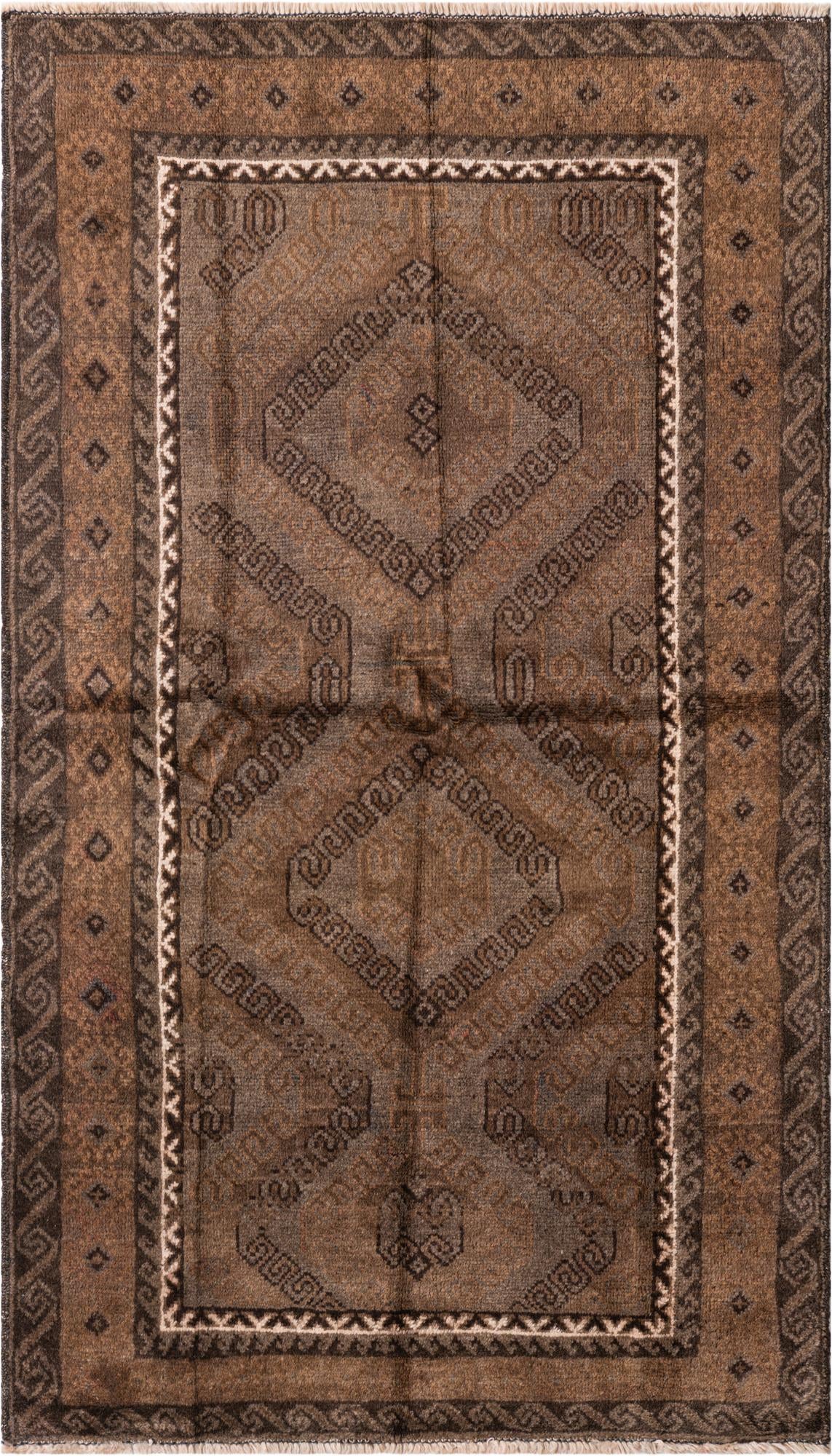 3' 8 x 6' 4 Hand Knotted Ultra Vintage Persian Wool Rug