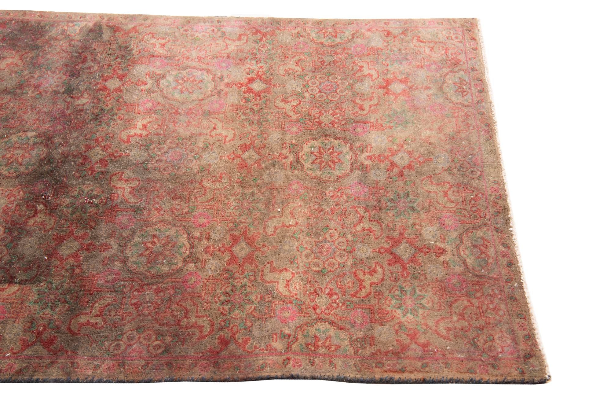 3' 5 x 5' 8 Hand Knotted Ultra Vintage Persian Wool Rug