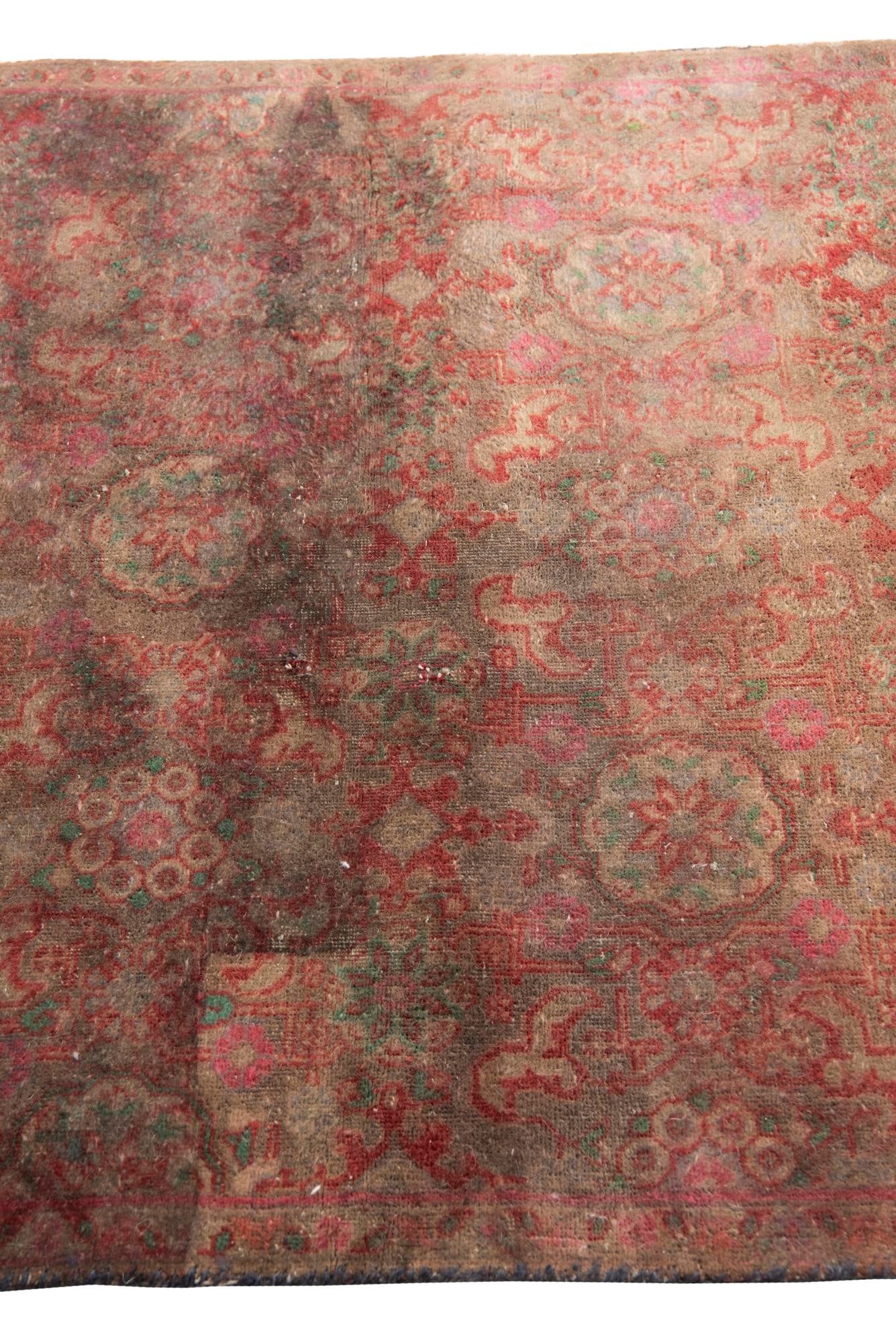 3' 5 x 5' 8 Hand Knotted Ultra Vintage Persian Wool Rug