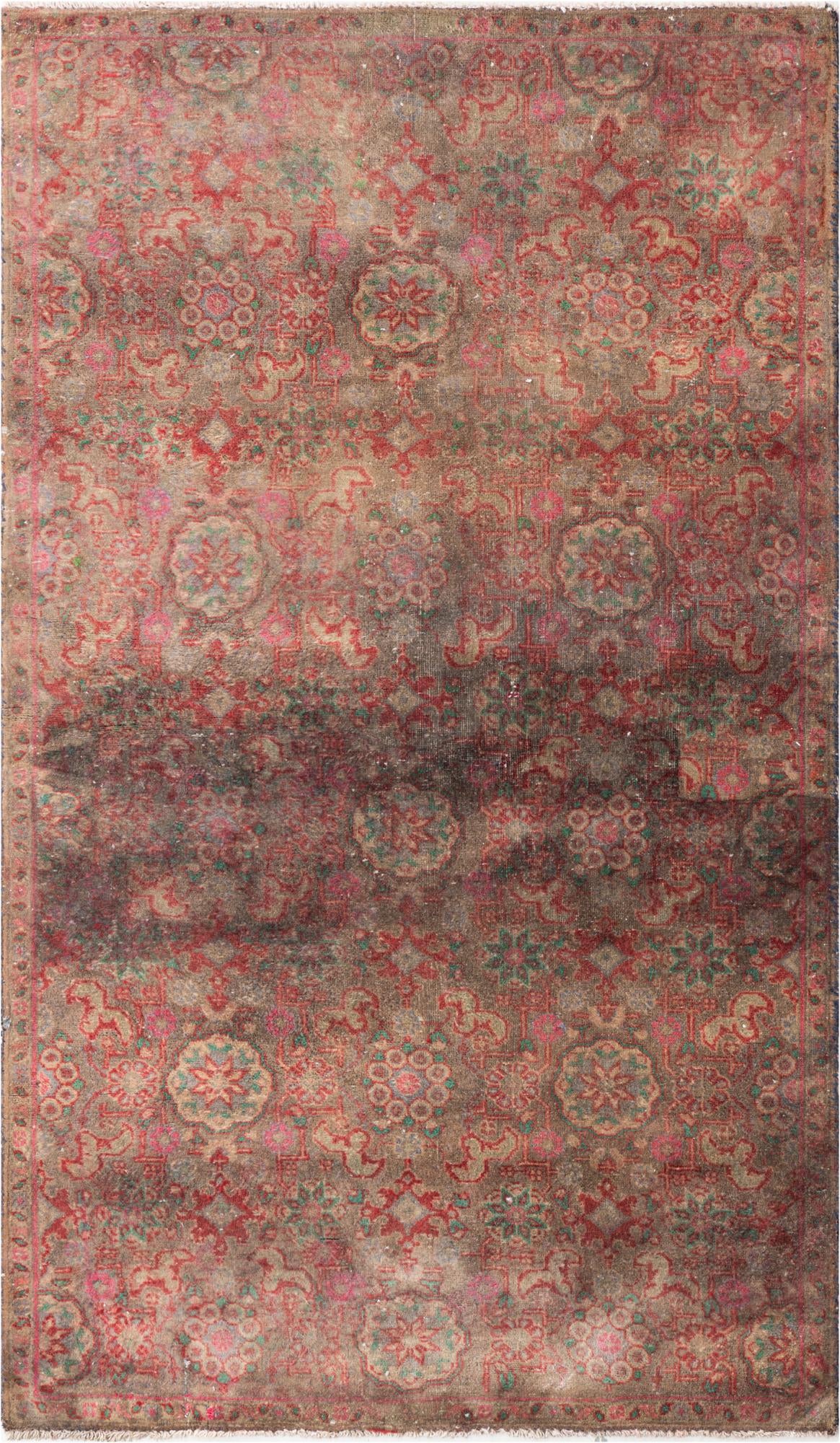 3' 5 x 5' 8 Hand Knotted Ultra Vintage Persian Wool Rug