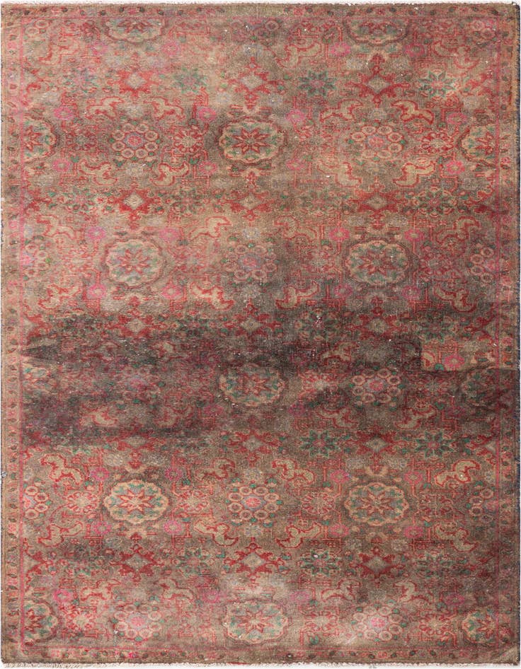 Detail image of 3' 5 x 5' 8 Hand Knotted Ultra Vintage Persian Wool Rug