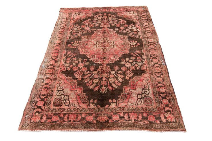 Detail image of 4' 6 x 6' 8 Hand Knotted Ultra Vintage Persian Wool Rug