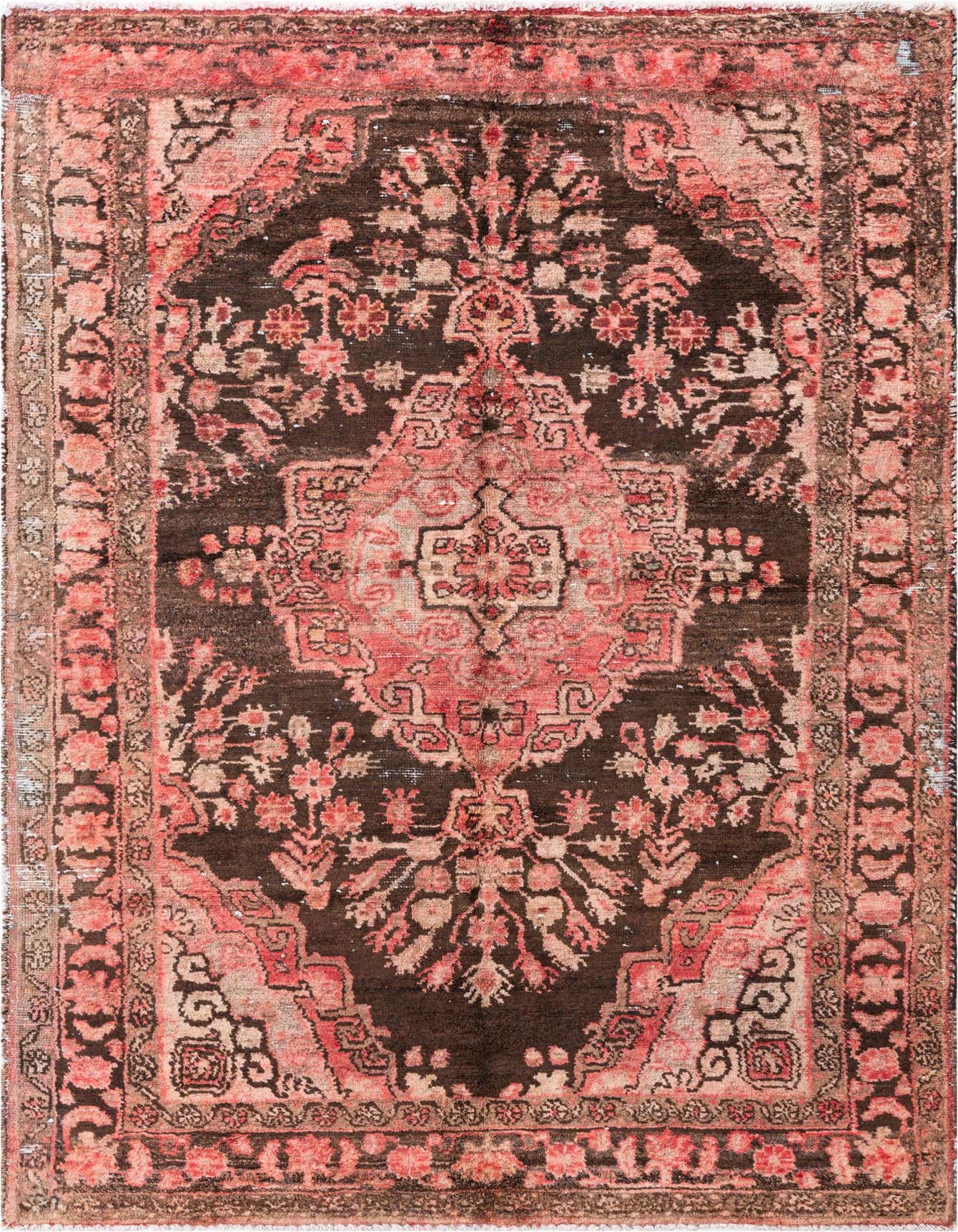 Primary image 4' 6 x 6' 8  Hand Knotted Ultra Vintage Persian Wool Rug