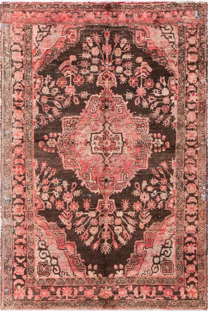 4' 6 x 6' 8 Hand Knotted Ultra Vintage Persian Wool Rug