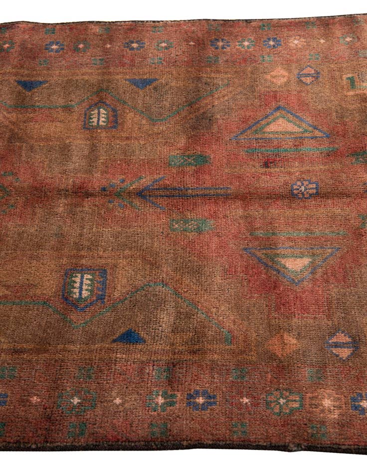 Detail image of 3' 5 x 6' 6  Hand Knotted Ultra Vintage Persian Wool Rug
