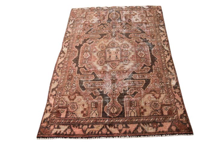 Detailansicht von 120cm x 180cm Handgeknüpft Ultra Vintage Persisch Wolle Teppich