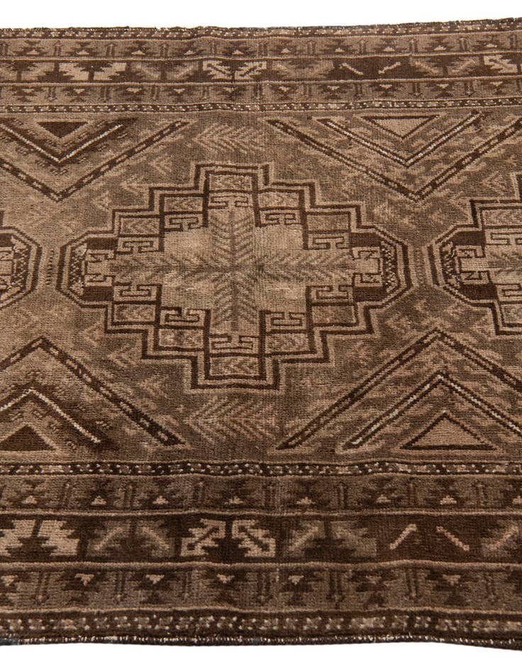 Detail image of 3' 7 x 6'  Hand Knotted Ultra Vintage Persian Wool Rug