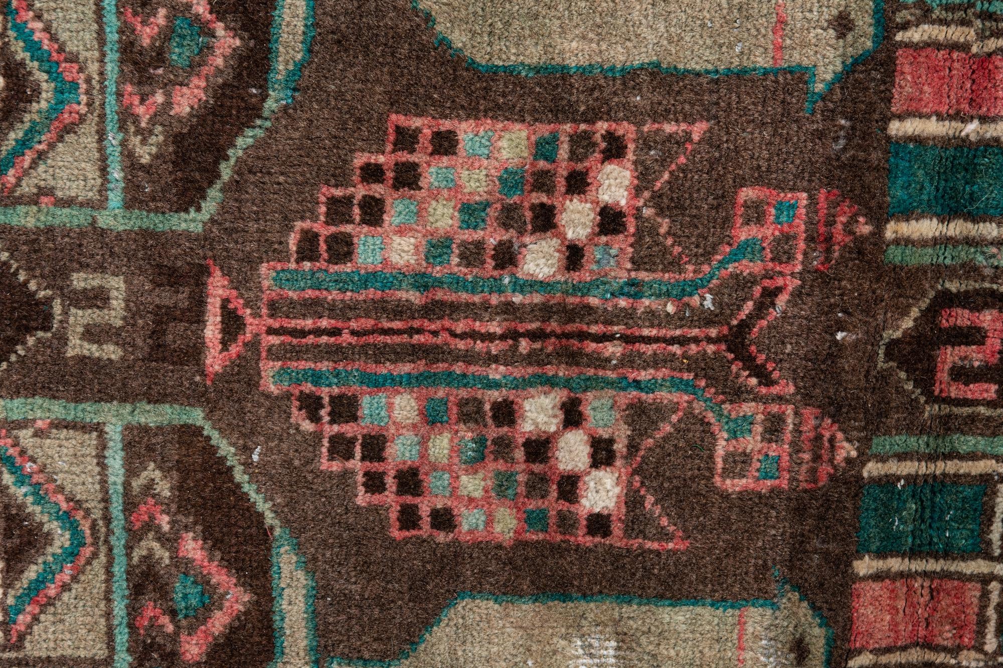 3' 9 x 6' 4 Hand Knotted Ultra Vintage Persian Wool Rug