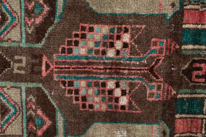 3' 9 x 6' 4 Hand Knotted Ultra Vintage Persian Wool Rug