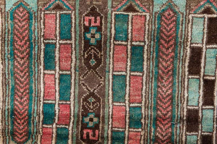 3' 9 x 6' 4 Hand Knotted Ultra Vintage Persian Wool Rug