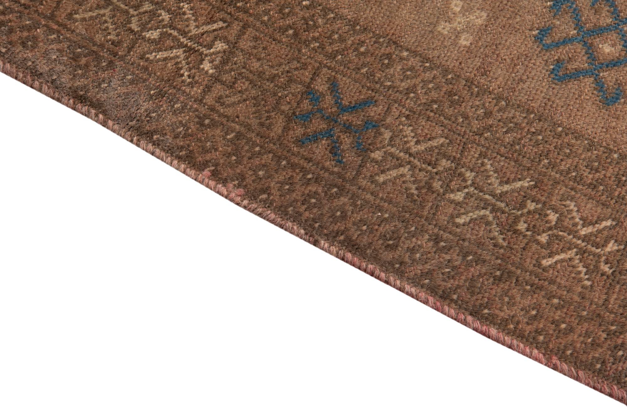 3' 9 x 6' 3 Hand Knotted Ultra Vintage Persian Wool Rug