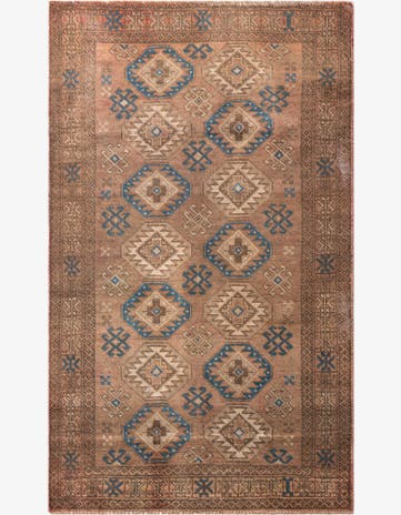 3' 9 x 6' 3 Hand Knotted Ultra Vintage Persian Wool Rug