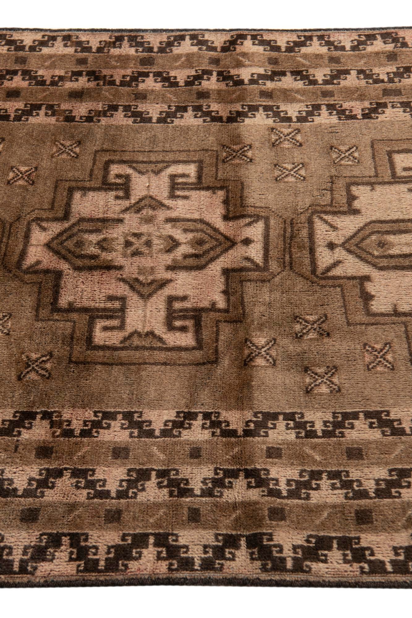 3' 6 x 6' Hand Knotted Ultra Vintage Persian Wool Rug