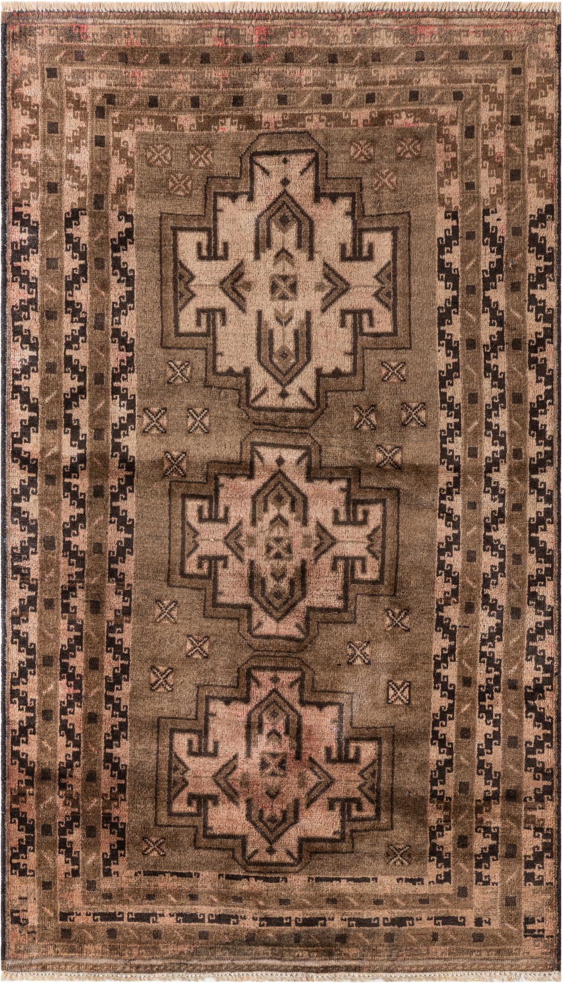 3' 6 x 6' Hand Knotted Ultra Vintage Persian Wool Rug